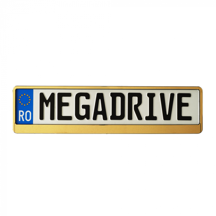 Suport Numar Inmatriculare Mega Drive Gold 1 Buc [4]