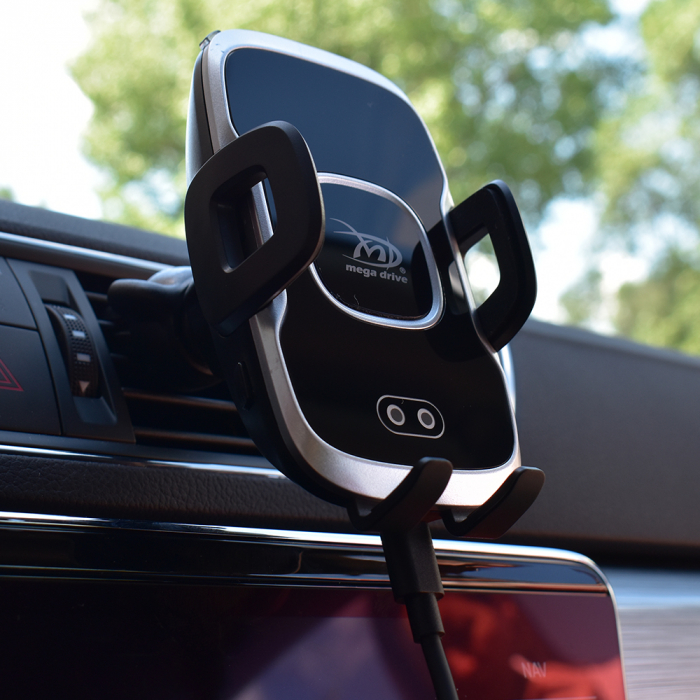 Suport Telefon Auto Smart Cu Incarcare Wireless Fast Charge Si Fixare In Grila De Ventilatie [2]