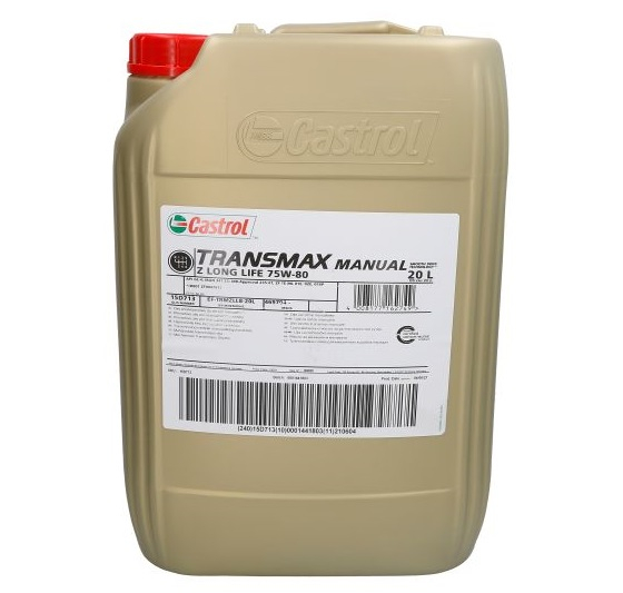 Ulei cutie viteze manuala CASTROL TRANSMAX MANUAL Z LongLife 75W80 1502F5, volum 20 litri, sintetic [1]