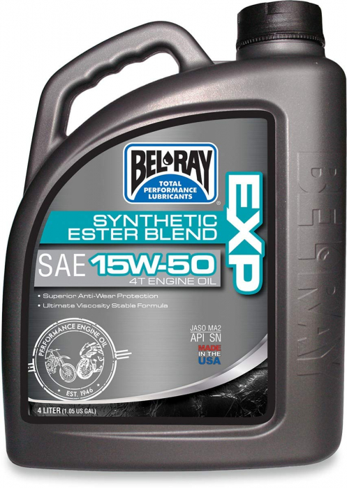 Ulei de motor Bel-Ray EXP SYNTHETIC ESTER BLEND 4T 15W-50 4 l [1]