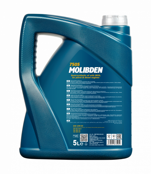 Ulei Mannol Molibden Benzin 10W-40- 5 L [2]