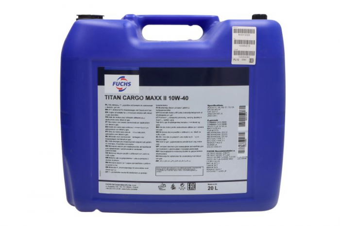Ulei motor FUCHS TITAN CARGO MAXX II 10W40 20L [1]