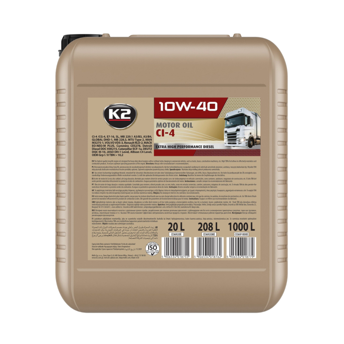 Ulei motor K2 10W40 20L CI-4 / CH-4 [1]