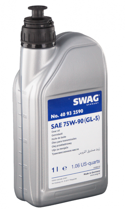 Ulei pentru angrenaje cutie transfer SWAG GL-5 40 93 2590 75W90, volum 1 litru, culoare galben [1]