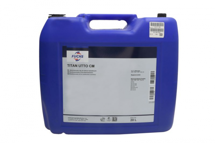 Ulei transmisie hidraulica FUCHS TITAN UTTO CM 10W30, volum 20 litri [1]