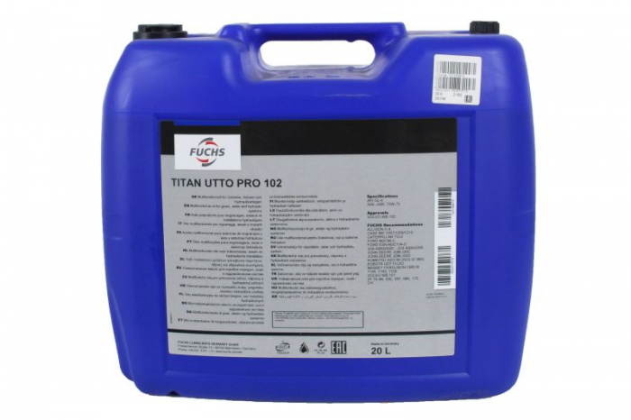 Ulei transmisie hidraulica FUCHS TITAN UTTO PRO 102 75W80, volum 20 litri [1]