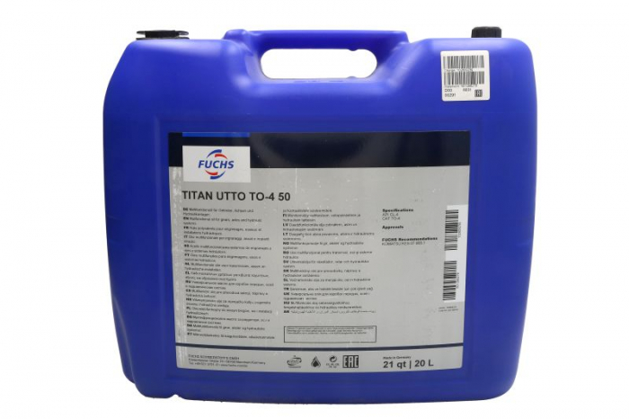 Ulei transmisie hidraulica FUCHS TITAN UTTO TO-4 50, volum 20 litri [1]