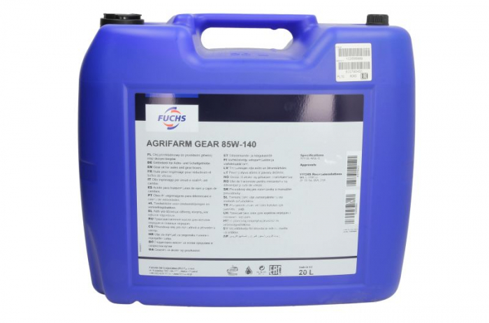Ulei transmisie manuala FUCHS AGRIFARM GEAR 85W140, volum 20 litri [1]