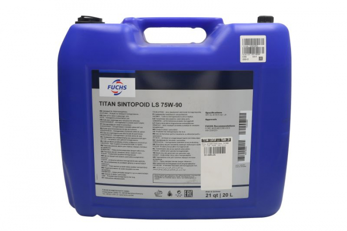 Ulei transmisie manuala FUCHS TITAN SINTOPOID LS 75W90, volum 20 litri [1]