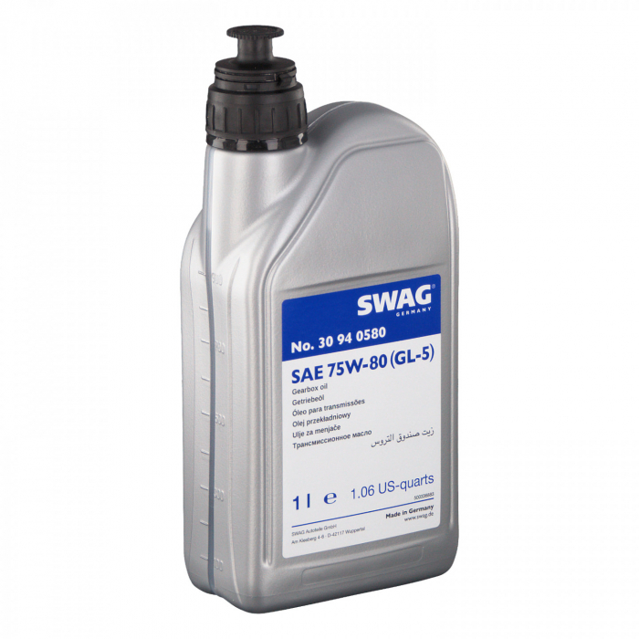 Ulei transmisie SWAG 75W80 GL-5 30 94 0580, galben, volum 1 litru [1]