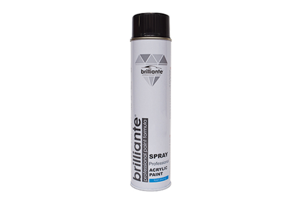 Vopsea Spray Acrilica Negru Lucios (Ral 9005) 600 Ml Brilliante [1]