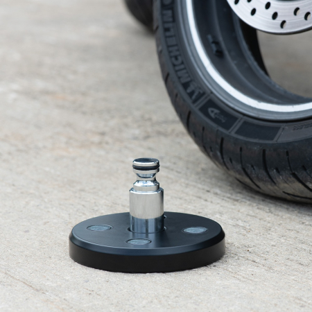 Ancora Lant Antifurt Moto Oxford Beast Floor Lock Adaptor Otel Negru LK113 [1]