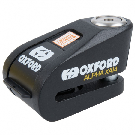 Antifurt Blocator Disc Frana Cu Alarma Moto Oxford Alpha XA14 Alarm Disc Lock Otel Negru LK218 [0]