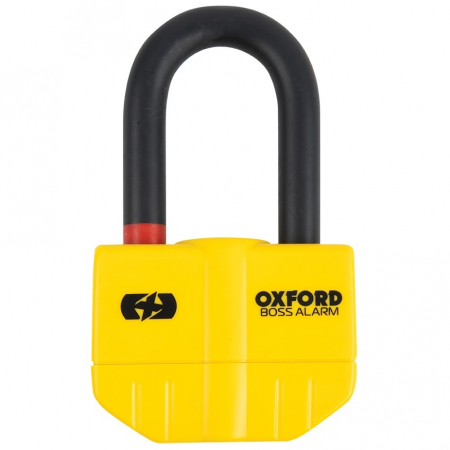 Antifurt - Antifurt Blocator Disc Frana Cu Alarma Moto Oxford Boss Alarm 14mm Disc Lock Metal Galben OF3