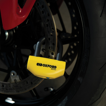 Antifurt Blocator Disc Frana Moto Oxford Boss 12.7mm Disc Lock Metal Galben OF39 [1]