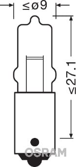 Bec 12V H10W Original Set 10 Buc Osram [1]