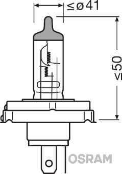 Bec 12V R2 45/40 W Original Blister 1 Buc Osram [2]
