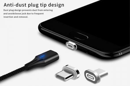 Cablu date incarcare 2in1 fast charge 3.0 USB la micro  USB TYPE-C 1.5M 5A rosu [8]
