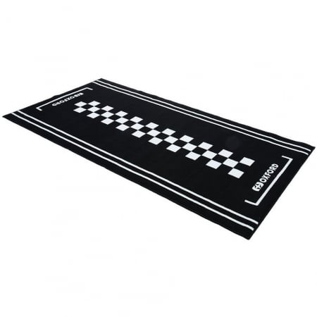 Covor moto - Covor Moto Oxford Workshop Mat Cafe L 200 x 100cm Negru / Alb OX918