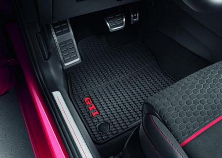 Accesorii auto - Covorase de cauciuc All-weather originale Volkswagen Golf VII 2013-2020, design GTI, set 4 bucati