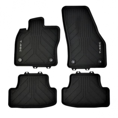 Accesorii auto - Covorase de cauciuc All-weather originale Volkswagen T-Roc 2018-, Set 4 bucati TPE