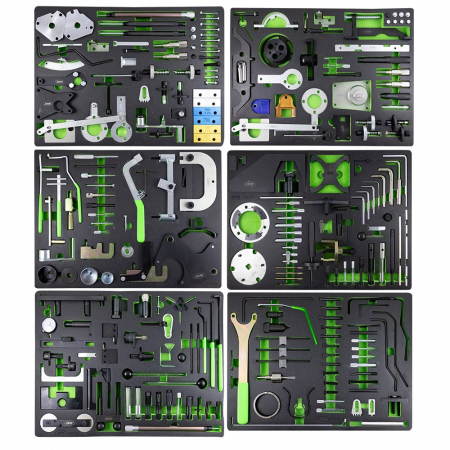 Scule si echipamente - Dulap Cu 7 Sertare. Verde. Cu Set De Instrumente Pentru Sincronizare Motor