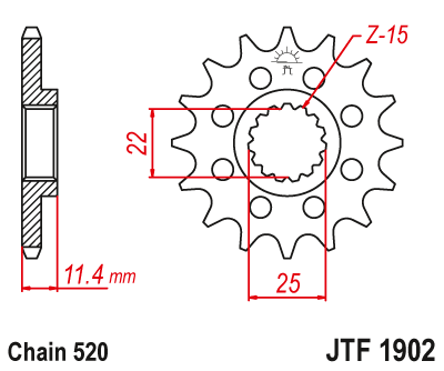 Pinion fata - EMGO - Pinion (fata) JTF1902, 14 dinti - KTM 620SC/LC4