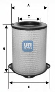 Filtre - Filtru aer UFI 27.587.00