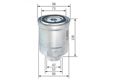 Filtru combustibil BOSCH 0 986 450 508 [1]