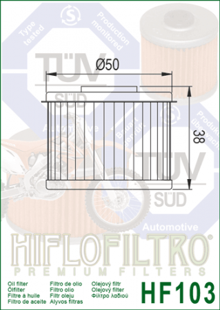 Filtru de ulei HIFLOFILTRO HF103 [1]