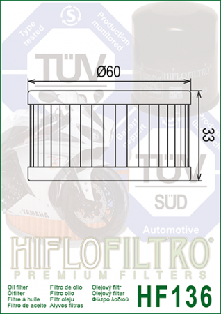 Filtru de ulei HIFLOFILTRO HF136 [1]