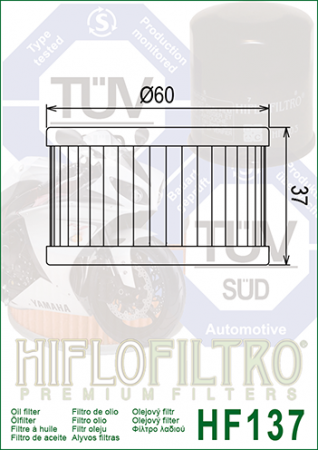 Filtru de ulei HIFLOFILTRO HF137 [1]