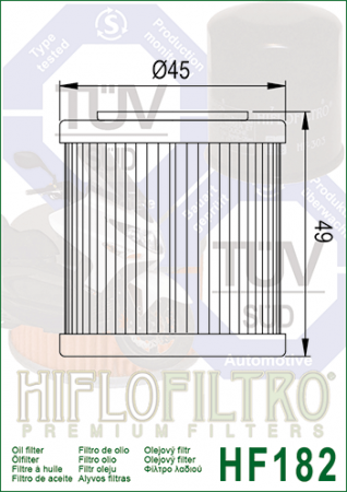 Filtru de ulei HIFLOFILTRO HF182 [1]