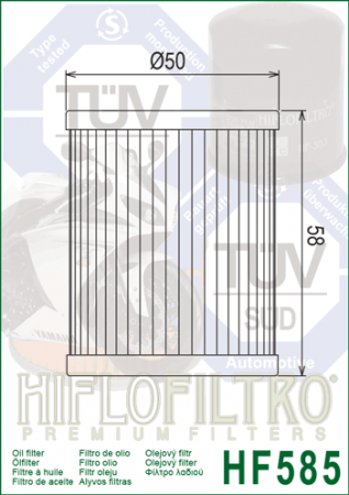 Filtru de ulei HIFLOFILTRO HF585 [1]