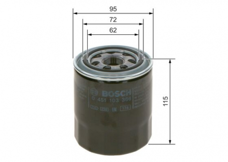 Filtru ulei BOSCH 0 451 103 366 [3]