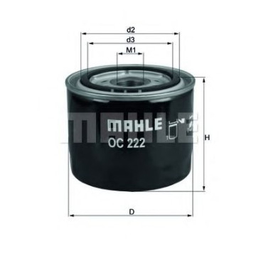 Piese auto - Filtru ulei MAHLE ORIGINAL OC 222