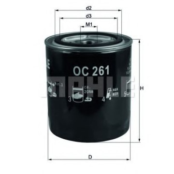 Filtre - Filtru ulei MAHLE ORIGINAL OC 261