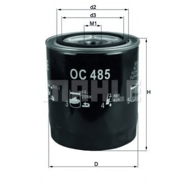 Filtre - Filtru ulei MAHLE ORIGINAL OC 485