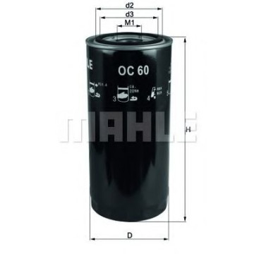 Filtre - Filtru ulei MAHLE ORIGINAL OC 60