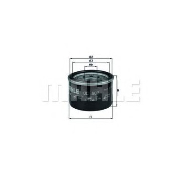 Filtre - Filtru ulei MAHLE ORIGINAL OC 607