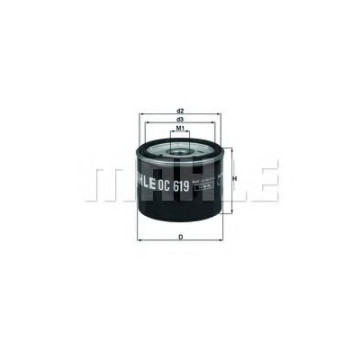 Filtre - Filtru ulei MAHLE ORIGINAL OC 619