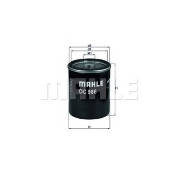 Filtre - Filtru ulei MAHLE ORIGINAL OC 986
