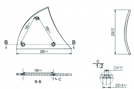 HammersMade HA1000 - Piept cormana dreapta pt. Lemken echivalent 3451000 [1]