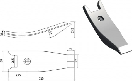 Scule si echipamente - HammersMade HA1069 - Dalta - brazdar pt. Horsch echivalent 00311069