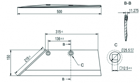 HammersMade HA2031 - Brazdar stanga pt. Lemken echivalent 3352031 [1]