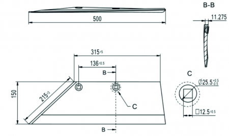 HammersMade HA2235 - Brazdar stanga pt. Lemken echivalent 3352235 [1]