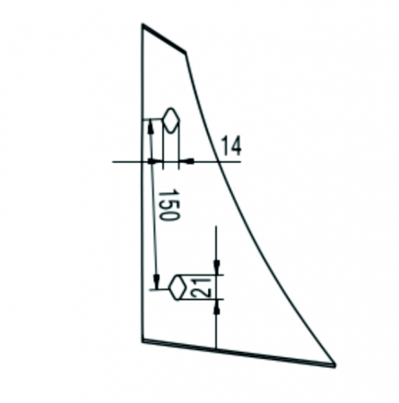 HammersMade HA3250 - Piept cormana dreapta pt. Kverneland echivalent 073250 [1]