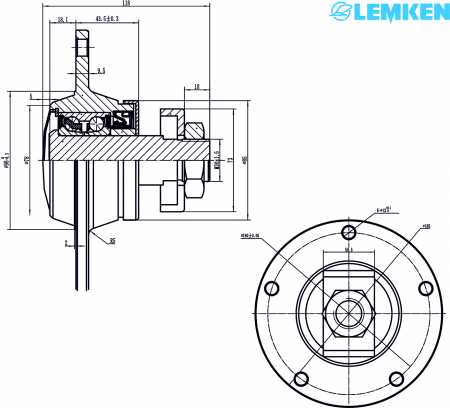 HammersMade HA4502 - Lagar uz agricol dreapta pt. Lemken echivalent  5554502  55510014  PL-185R [1]