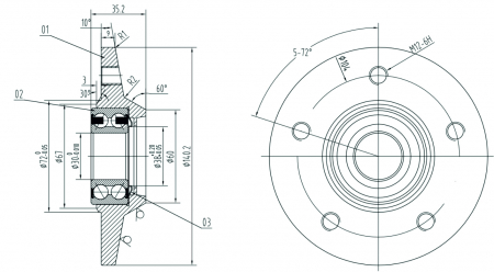 HammersMade HA8531 - Lagar uz agricol pt. Vaderstad echivalent  418531  FKL PL-140 [1]