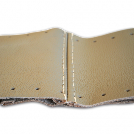 Husa Volan Cu Snur Piele Naturala Gri - Bej 36-39 Cm [4]